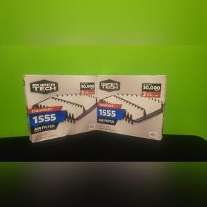 SuperTech 1555 Air Filter (Chevrolet) - White and Black 2 Filters